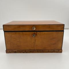 Biedermeier Box Birch Brass South Germany circa 1830 - 3914215