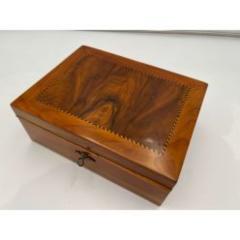 Biedermeier Box Cherry and Walnut Veneer Inlays South Germany circa 1820 - 2737061