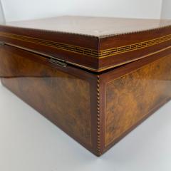 Biedermeier Box Mahogany Burlwood Oak Inlays South Germany circa 1840 - 4422367