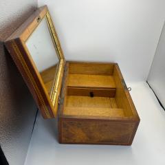 Biedermeier Box Mahogany Burlwood Oak Inlays South Germany circa 1840 - 4422368