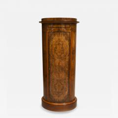 Biedermeier Burl Walnut Pedestal Cabinet - 2801097