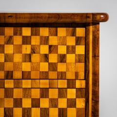 Biedermeier Chest of Drawers with Checkerboard Veneer Pattern Germany - 4704585