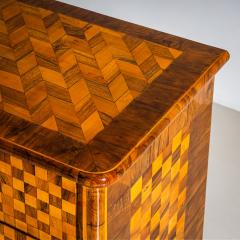 Biedermeier Chest of Drawers with Checkerboard Veneer Pattern Germany - 4704589