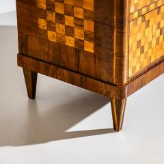 Biedermeier Chest of Drawers with Checkerboard Veneer Pattern Germany - 4704590