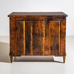 Biedermeier Chest of Drawers with Checkerboard Veneer Pattern Germany - 4704591