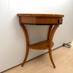Biedermeier Demi Lune Console Cherrywood Birch Burl Franconia circa 1830 - 4542629