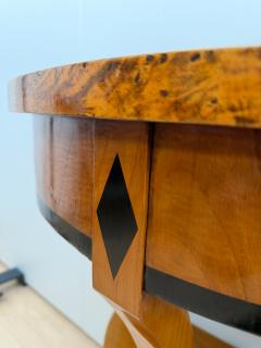 Biedermeier Demi Lune Console Cherrywood Birch Burl Franconia circa 1830 - 4542633