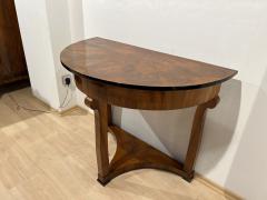 Biedermeier Demi Lune Console Table Walnut Veneer Maple Austria circa 1830 - 2469780