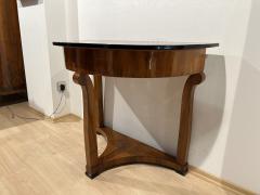 Biedermeier Demi Lune Console Table Walnut Veneer Maple Austria circa 1830 - 2469784