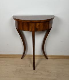 Biedermeier Demi Lune Console Table Walnut Veneer South Germany circa 1825 - 2302596