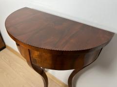 Biedermeier Demi Lune Console Table Walnut Veneer South Germany circa 1825 - 2302604