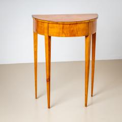 Biedermeier Demi Lune Console Table in Cherry Germany - 4435496