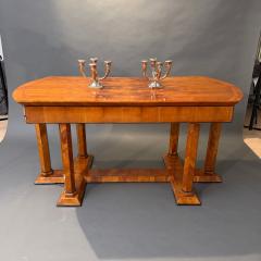 Biedermeier Desk Cherry Veneer Six Columns Austria circa 1830 - 4686181