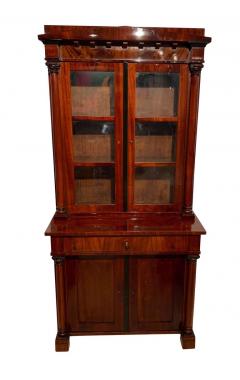 Biedermeier Display Cabinet Vitrine Mahogany French Polish Germany 19th c  - 1539225