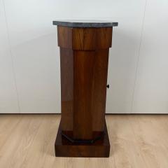 Biedermeier Drum Cabinet Walnut Veneer Marble France circa 1830 - 4194729