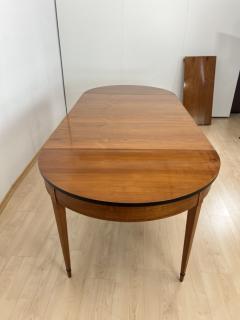 Biedermeier Expandable Dining Table Walnut Brass Swiss circa 1820 - 4108016