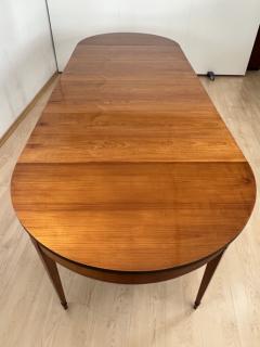Biedermeier Expandable Dining Table Walnut Brass Swiss circa 1820 - 4108017