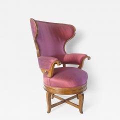 Biedermeier Fauteuil de Bureau Swivel Seat Wingback Chair circa 1830 - 789614