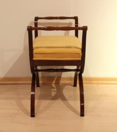 Biedermeier Gondola Stool Mahogany and Maple Austria circa 1835 - 1065370