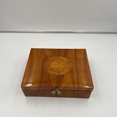 Biedermeier Jewelry Box Cherry Wood Ash Brass Southern Germany circa 1820 - 3913642