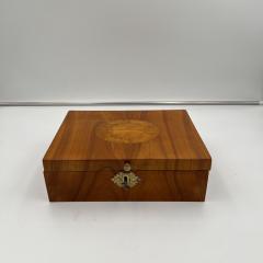 Biedermeier Jewelry Box Cherry Wood Ash Brass Southern Germany circa 1820 - 3913643