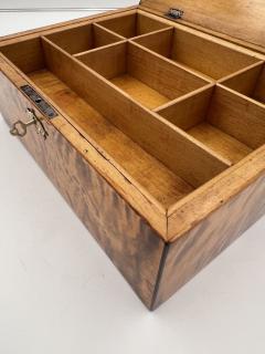 Biedermeier Jewelry Box Flamed Birch Maple Ebony Austria circa 1820 - 3424856