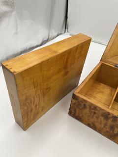 Biedermeier Jewelry Box Flamed Birch Maple Ebony Austria circa 1820 - 3424858