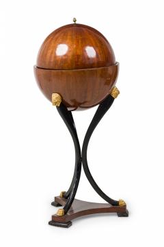 Biedermeier Mahogany Ebonized and Parcel Gilt Globe Form Work Desk - 4169940