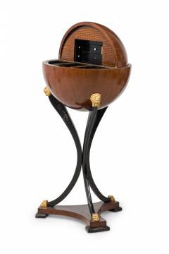 Biedermeier Mahogany Ebonized and Parcel Gilt Globe Form Work Desk - 4169943