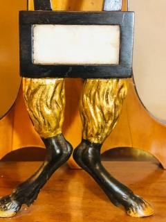Biedermeier Mantle Clock with Ebonized Details and Hoof Legs Silk Suspension - 2975839