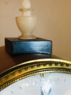 Biedermeier Mantle Clock with Ebonized Details and Hoof Legs Silk Suspension - 2975841