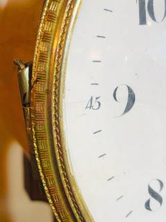 Biedermeier Mantle Clock with Ebonized Details and Hoof Legs Silk Suspension - 2975842