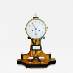 Biedermeier Mantle Clock with Ebonized Details and Hoof Legs Silk Suspension - 2979773