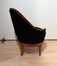 Biedermeier Revolving Chair Cherry Veneer Black Velvet South Germany c 1820 - 2781622