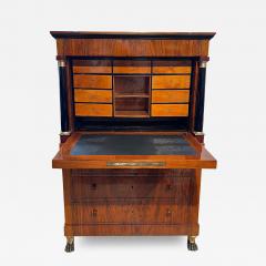 Biedermeier Secretaire Walnut Maple Paw Feet Austria circa 1820 - 3854940