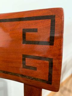 Biedermeier Side Chair Mahogany Ebony Inlays Black Velvet Austria circa 1820 - 4219692