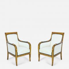 Biedermeier Square Back Birch Armchair - 2798655