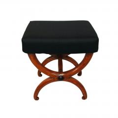 Biedermeier Stool Stained Beech Black Fabric France circa 1820 - 2903424