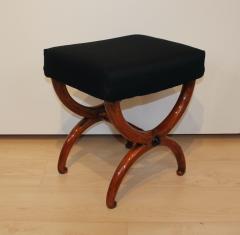 Biedermeier Stool Stained Beech Black Fabric France circa 1820 - 2903426