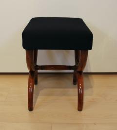 Biedermeier Stool Stained Beech Black Fabric France circa 1820 - 2903428