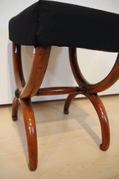 Biedermeier Stool Stained Beech Black Fabric France circa 1820 - 2903431