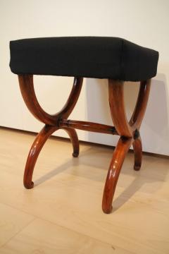 Biedermeier Stool Stained Beech Black Fabric France circa 1820 - 2903432