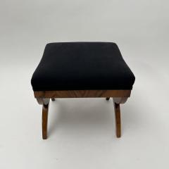 Biedermeier Stool Walnut Black Fabric South Germany circa 1825 - 4120650