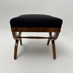 Biedermeier Stool Walnut Black Fabric South Germany circa 1825 - 4120652