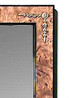 Biedermeier Style Burl Ash and Bronze Wall Mirror - 4640012