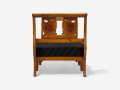 Biedermeier Style Fruitwood Black Fabric Daybed USA 19th c  - 4306992