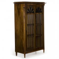 Biedermeier Style Walnut and Parcel Ebonized Display Cabinet - 787573