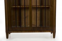 Biedermeier Style Walnut and Parcel Ebonized Display Cabinet - 787576