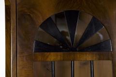 Biedermeier Style Walnut and Parcel Ebonized Display Cabinet - 787580