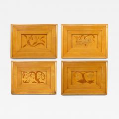 Biedermeier Style Wooden Wall Plaques - 4247426